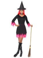 Smiffys Witch Costume, Black & Pink - 30880