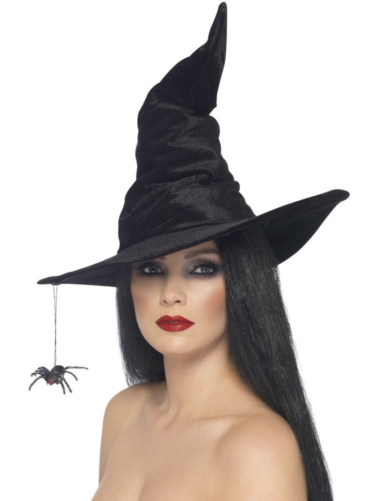 Witch Hat, Spider, Black Velour