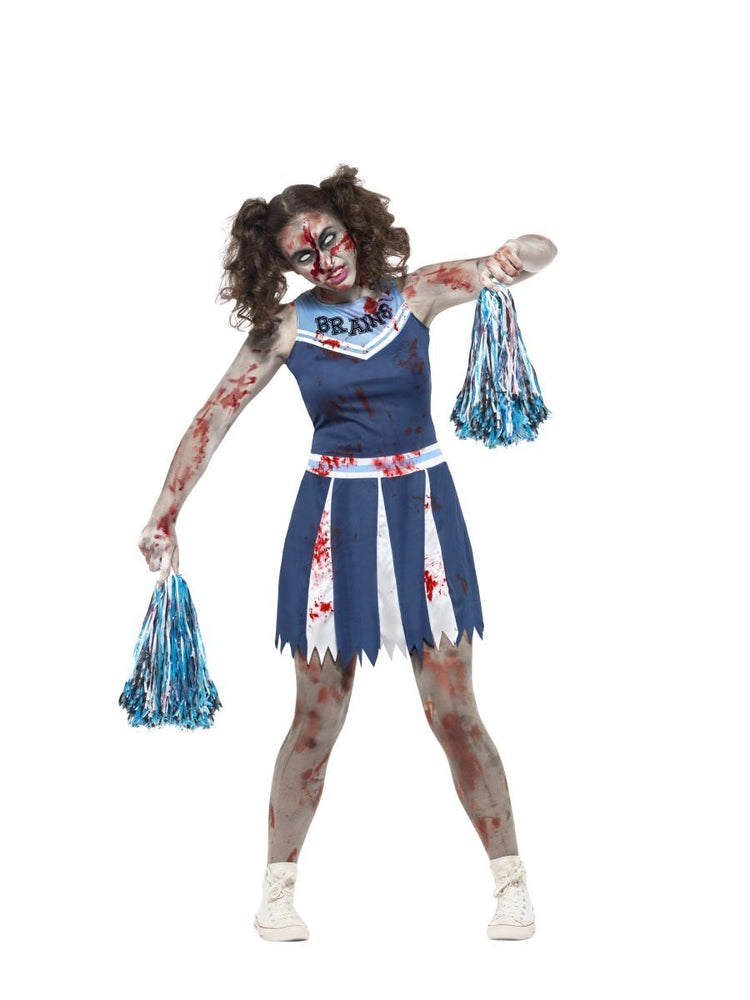 Zombie Cheerleader Blue Teen Girl's Costume45614